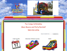 Tablet Screenshot of funjumpsinflatables.com